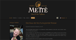 Desktop Screenshot of distillerie-mette.com